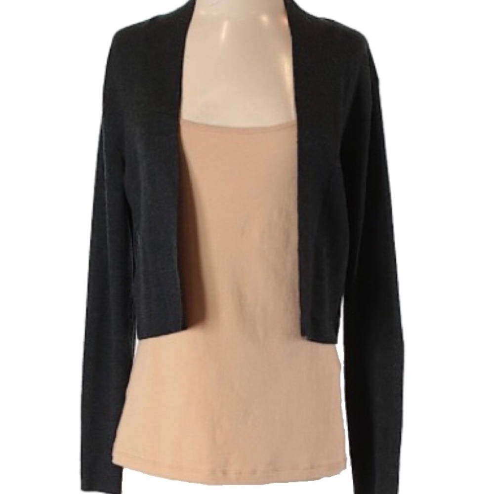 Eileen Fisher merino wool cropped cardigan, size s
